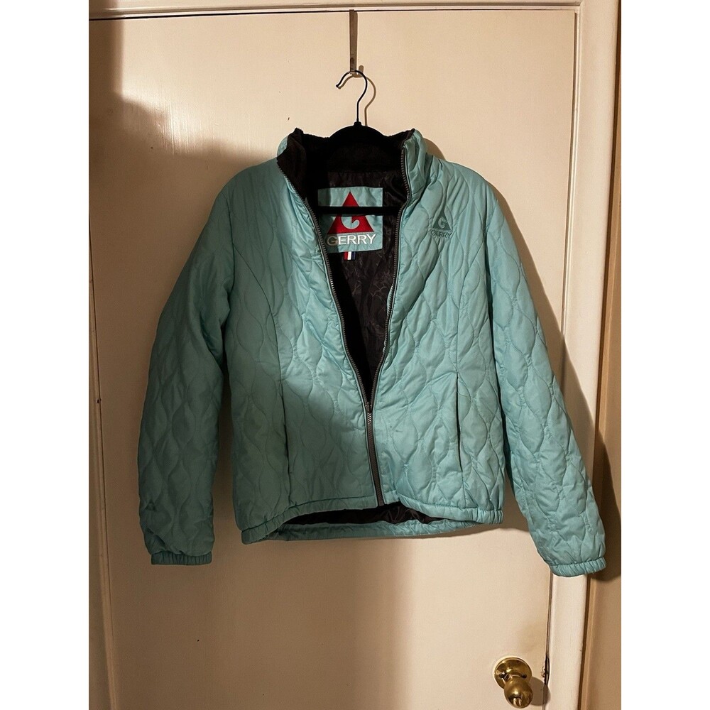 Gerry Vintage Turquoise Quilted Puffer Jacket Coat Women's M/L